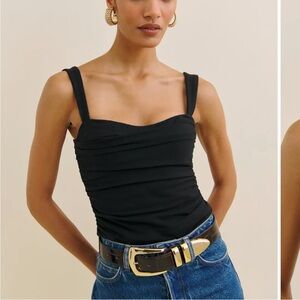 Reformation Trish top NWT black